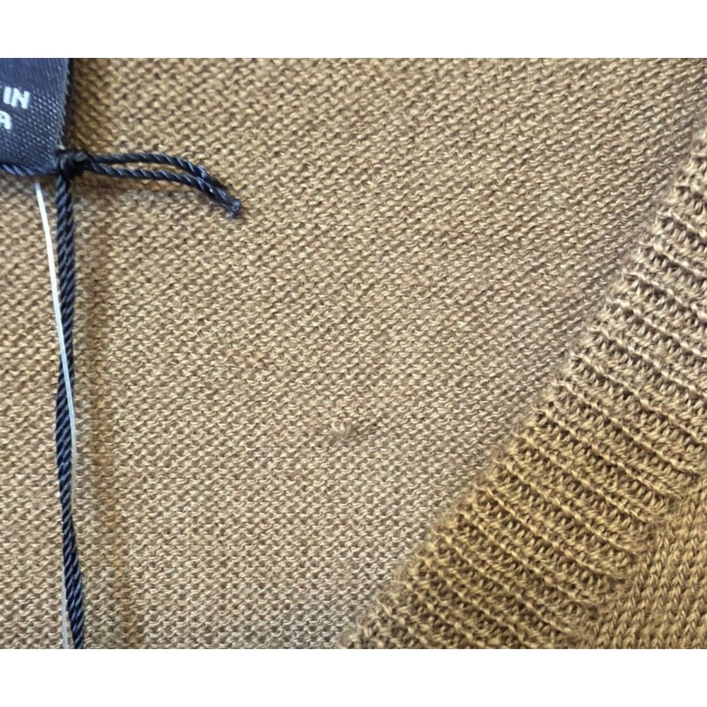 NWT Club Room Men's Solid V Neck Merino Wool Blend Fawn Sweater XL Preppy $75 - Picture 7 of 16